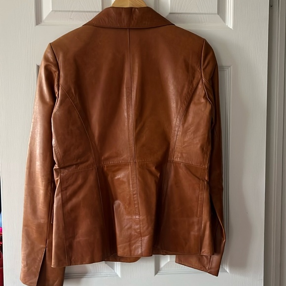 Guess tan leather jacket - Picture 3 of 8